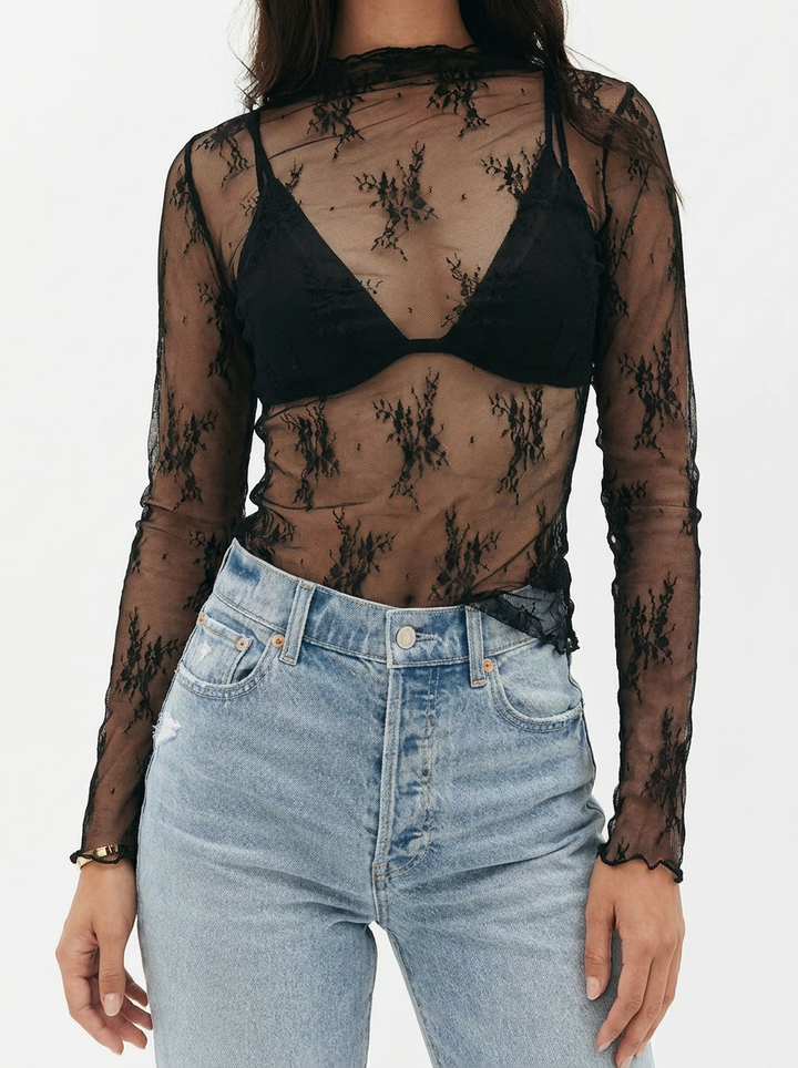 MARYAM™ - Solid Lace Bodice & Jumpsuit Ensemble with Pockets