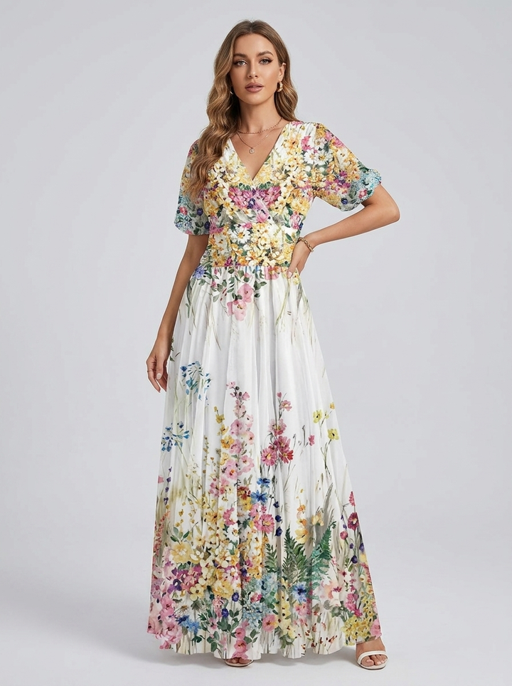 Tanya | Sleeveless Floral Midi Dress
