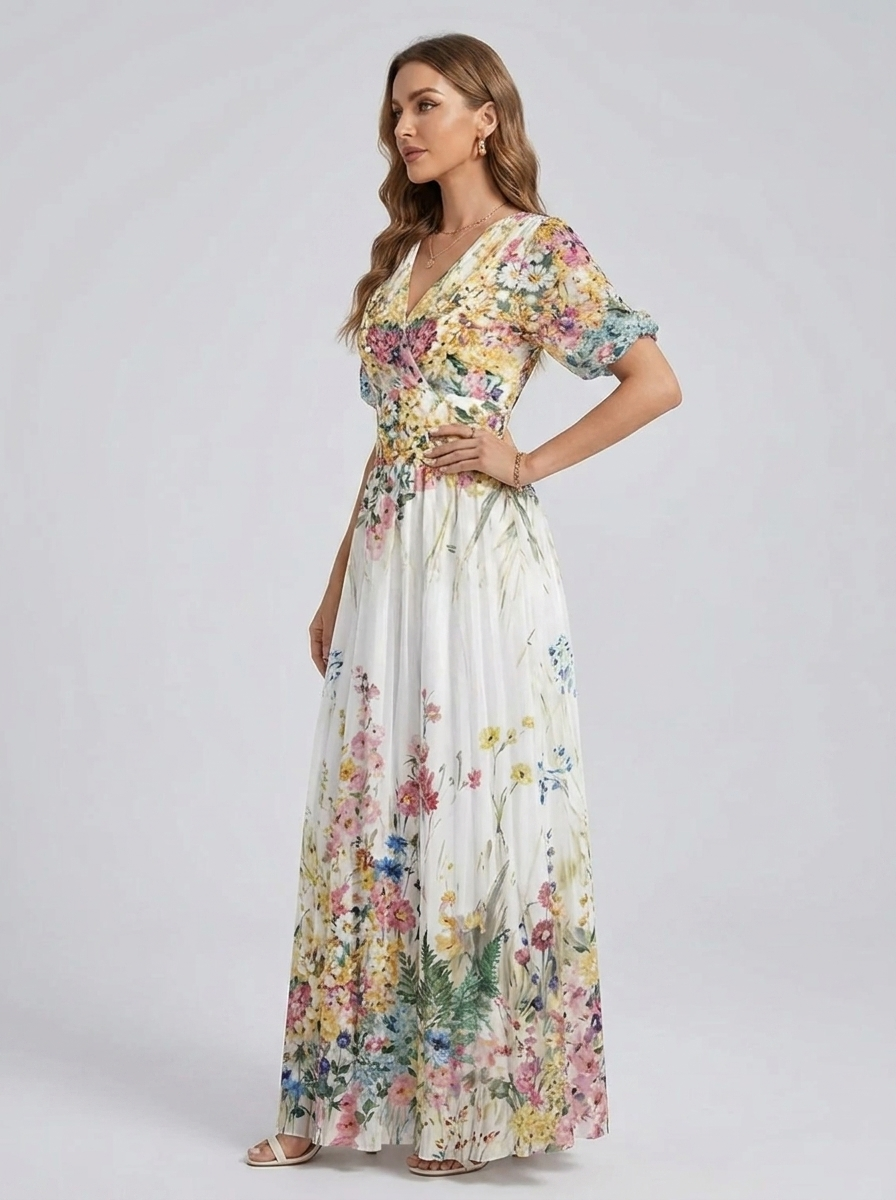 Tanya | Sleeveless Floral Midi Dress