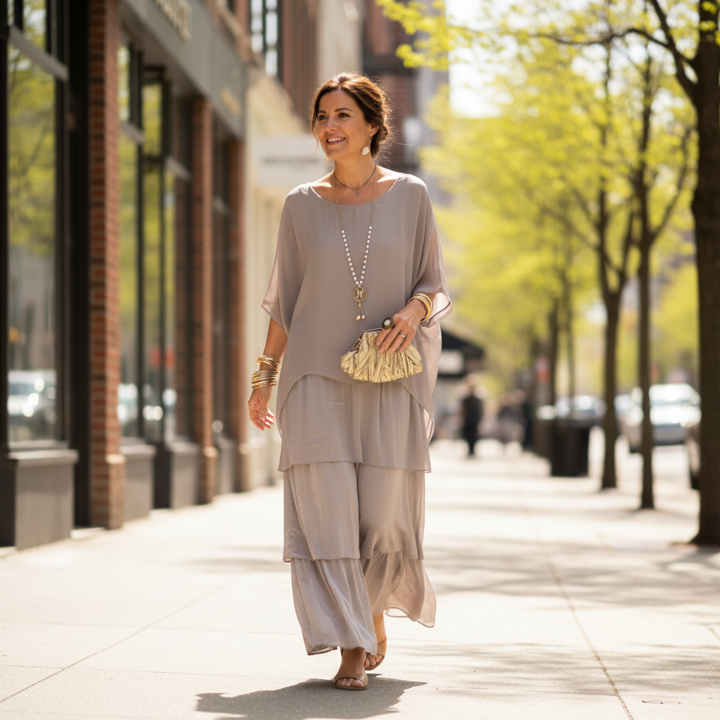 Susan™ | Elegant, long, flowing dress