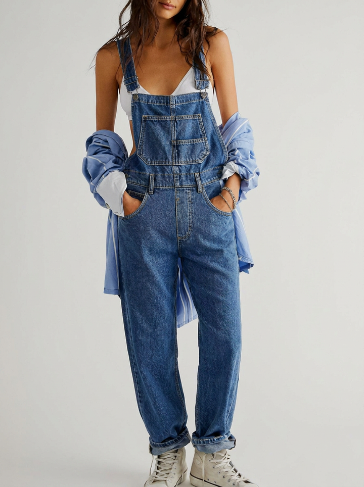 Solmira | Casual Denim Strappy Jumpsuit