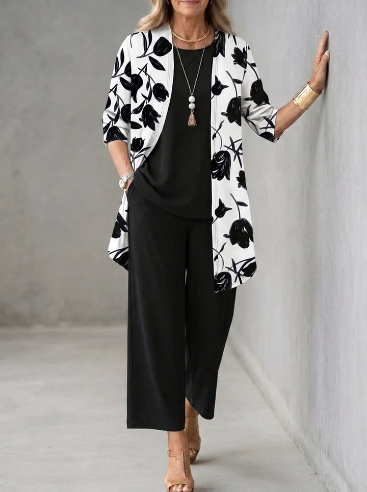 Chic Three-Piece Women's Set with Elegantly Flowing Design for Everyday Comfort