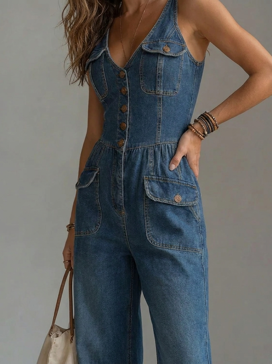 Casual Women's Wide-Leg Jumpsuit
