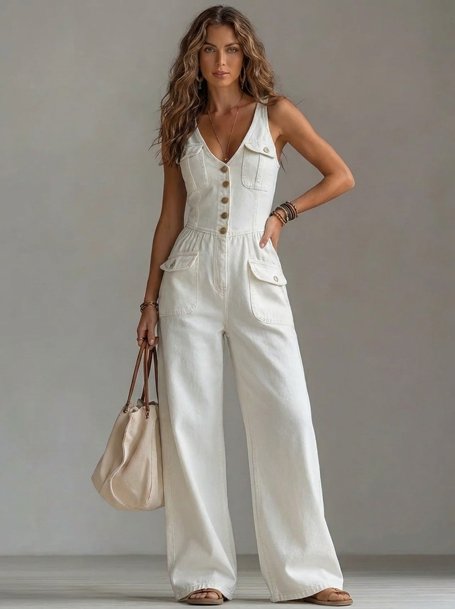Casual Women's Wide-Leg Jumpsuit