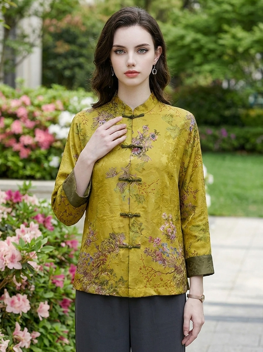 Mei™ - Mandarin Collar Coat in Chinese Style