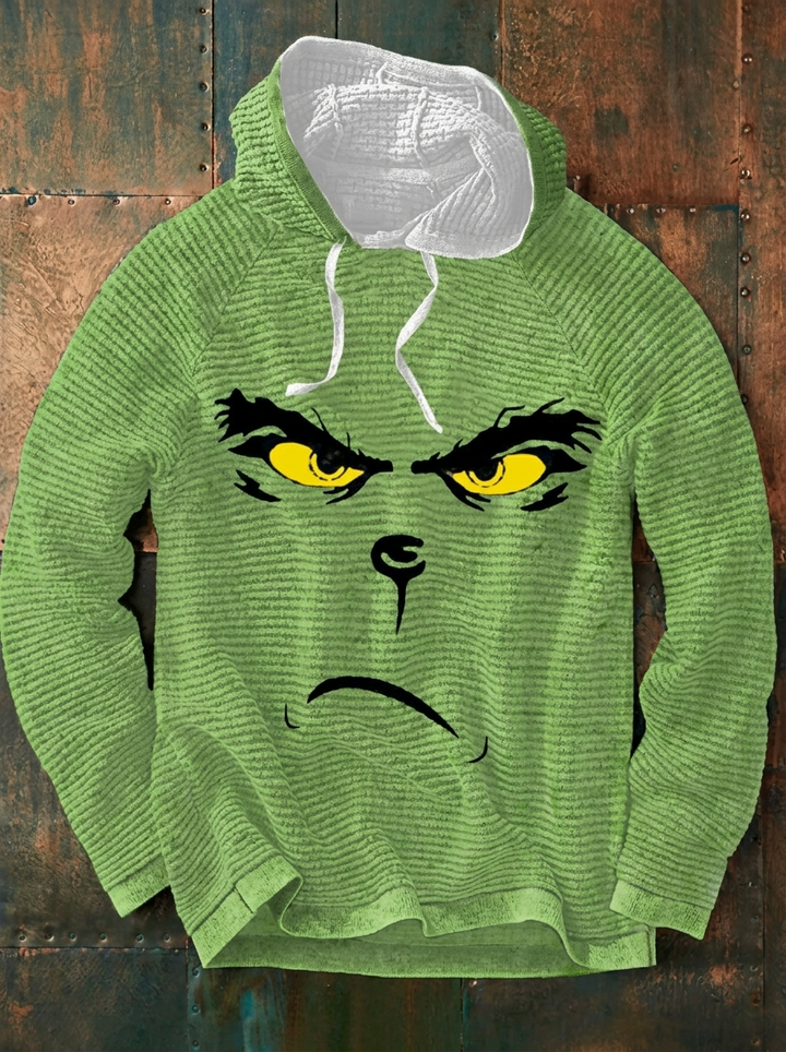 Men's Funny Classic Christmas Character Print Casual Hoodie