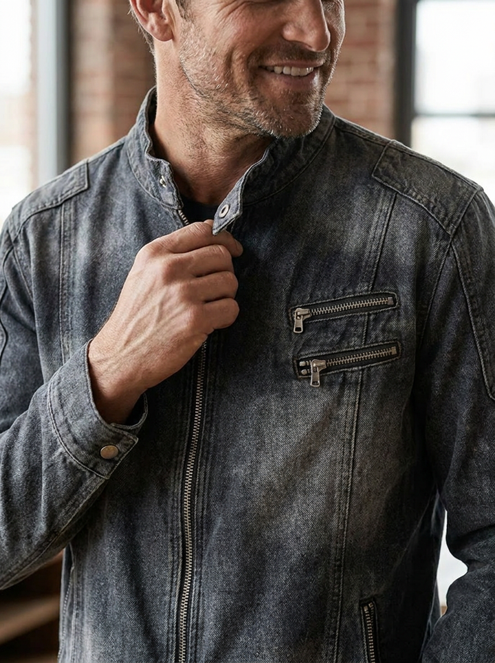 Men's Jacket with Zip and Pocket