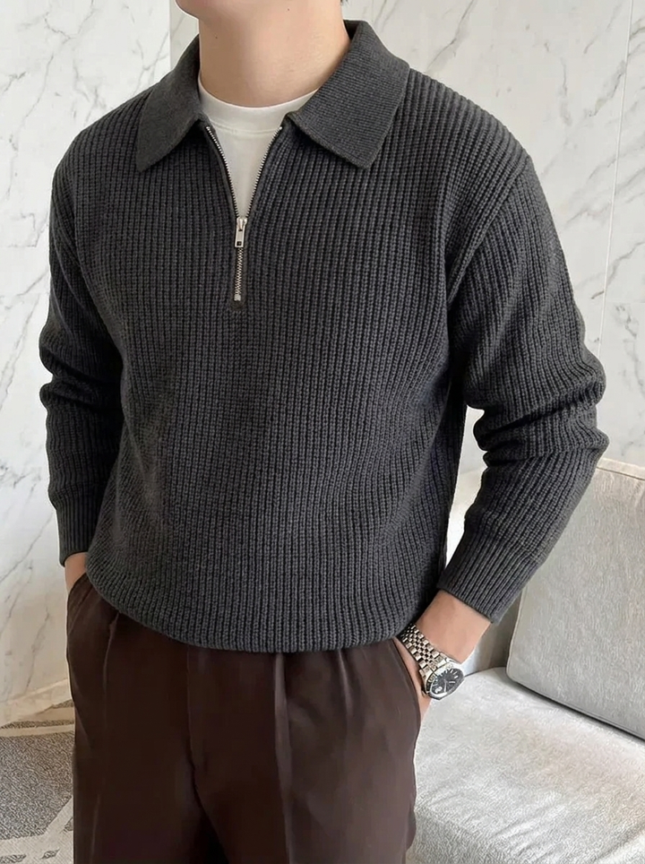 Brit & Boho™️ | Ethan Classic Knit Zipper