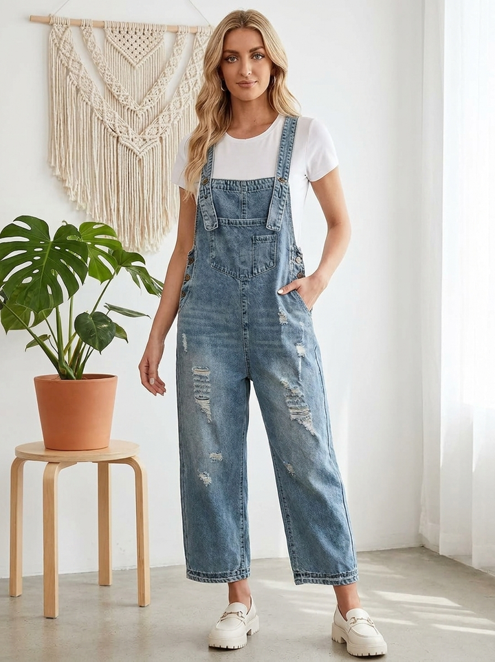 Aurevia | Vintage-look denim dungarees