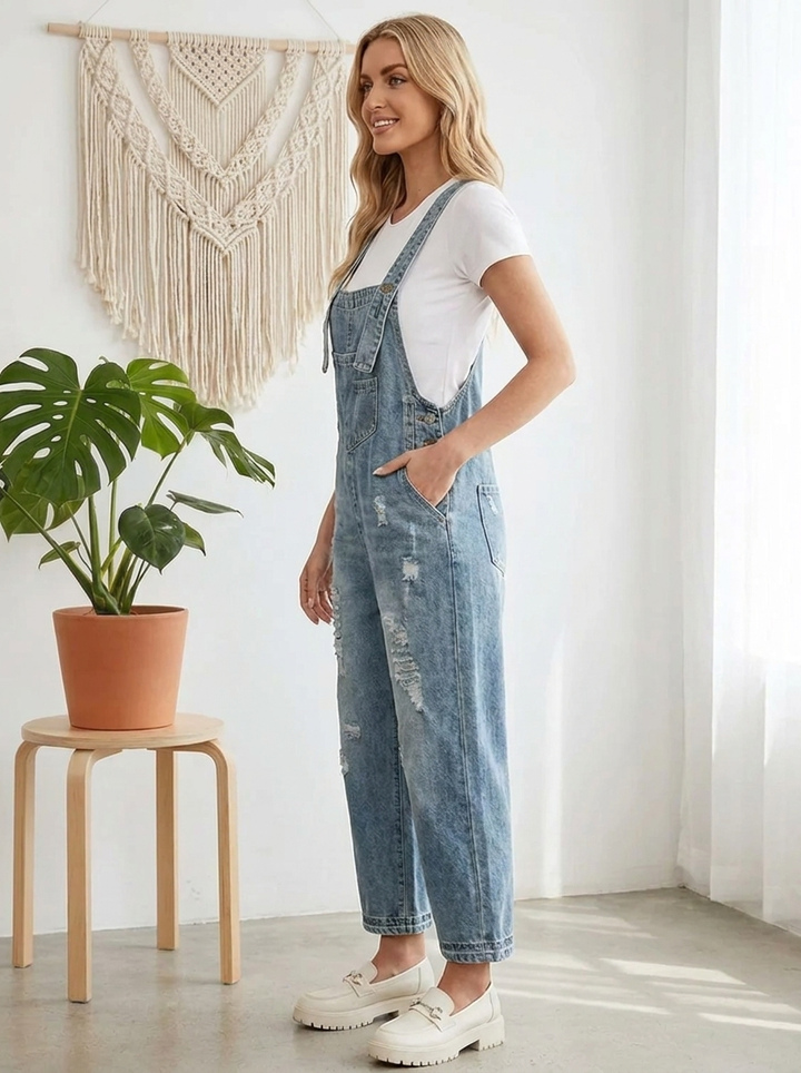 Aurevia | Vintage-look denim dungarees