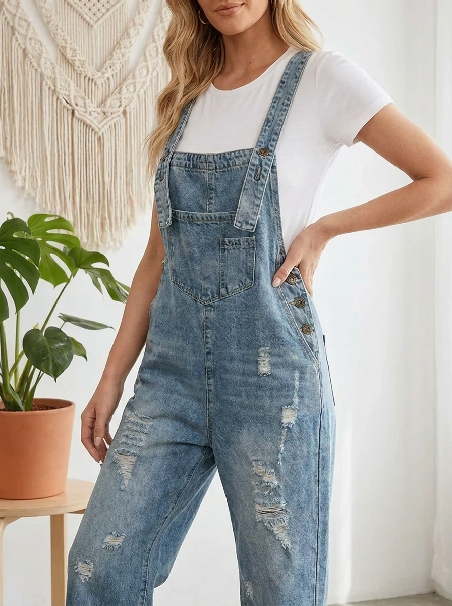 Aurevia | Vintage-look denim dungarees