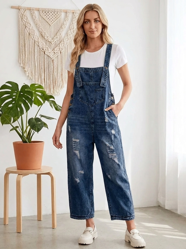 Aurevia | Vintage-look denim dungarees