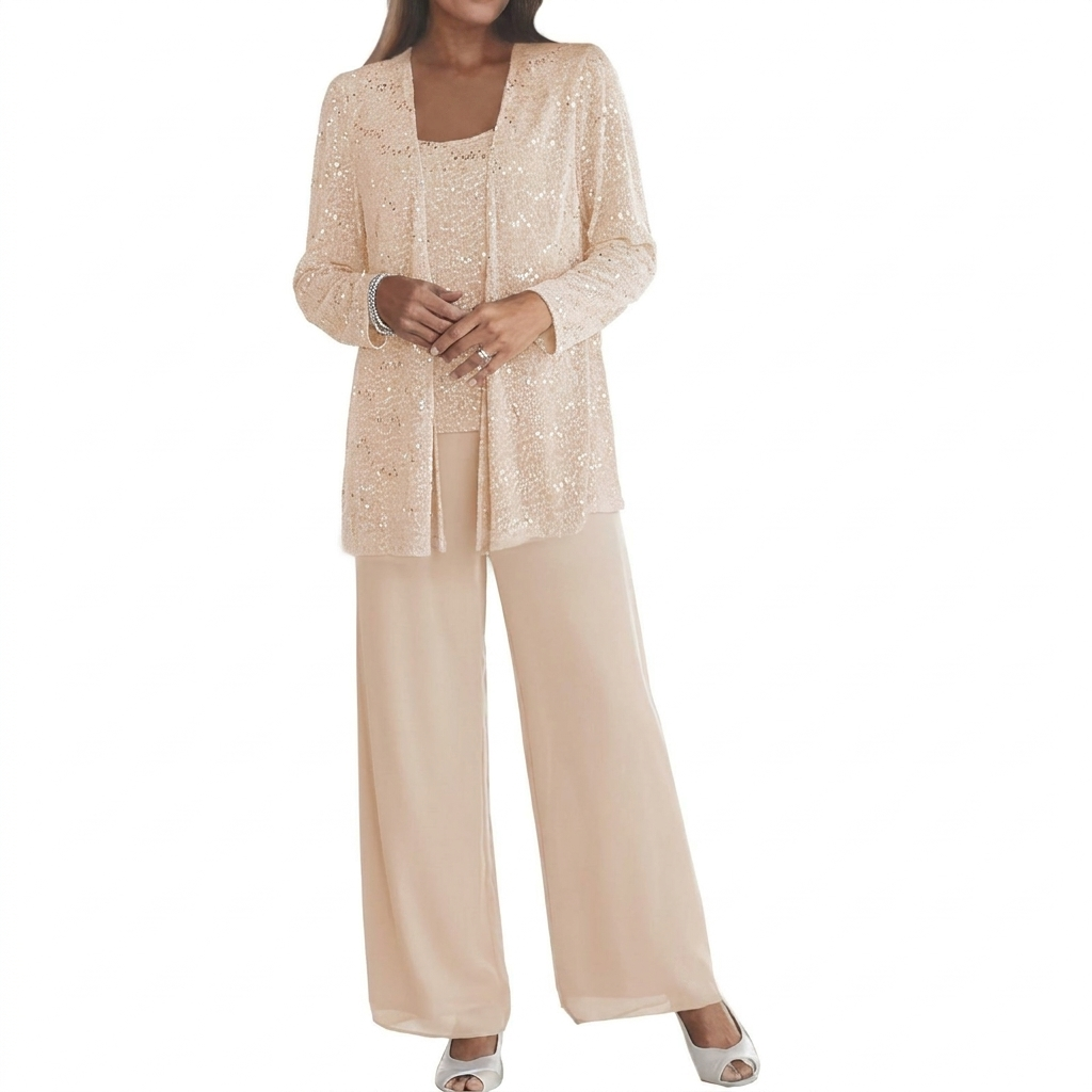 Women’s long-sleeve sequin set