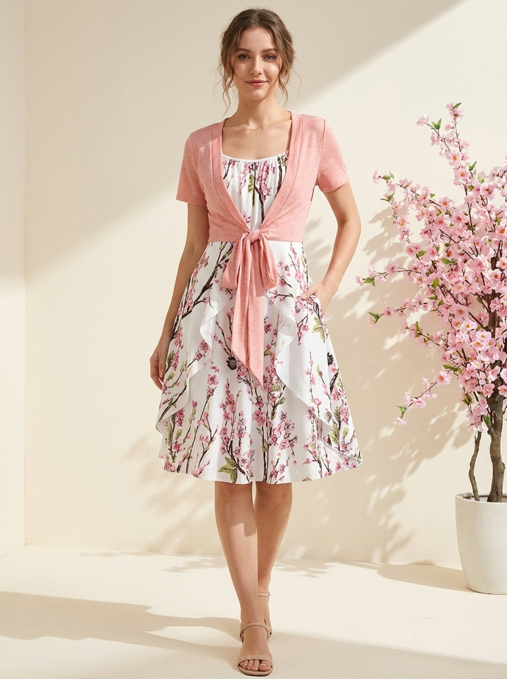 Ellie™ - Elegant Stunning Two-Piece Dress