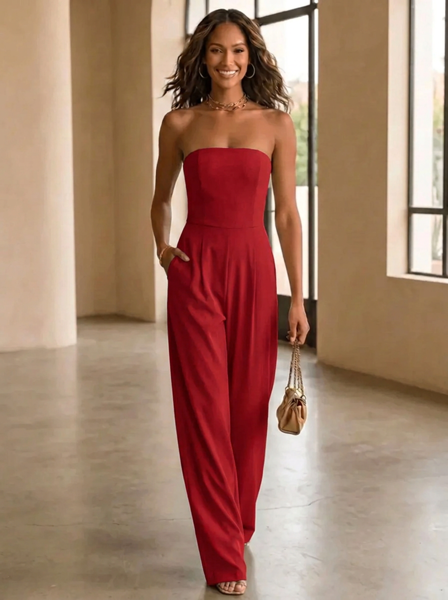 Elena | Women's Spaghetti-Strap Wide-Leg Jumpsuit