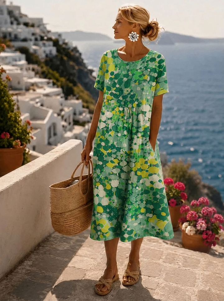 Elena | Airy Floral Midi Dress