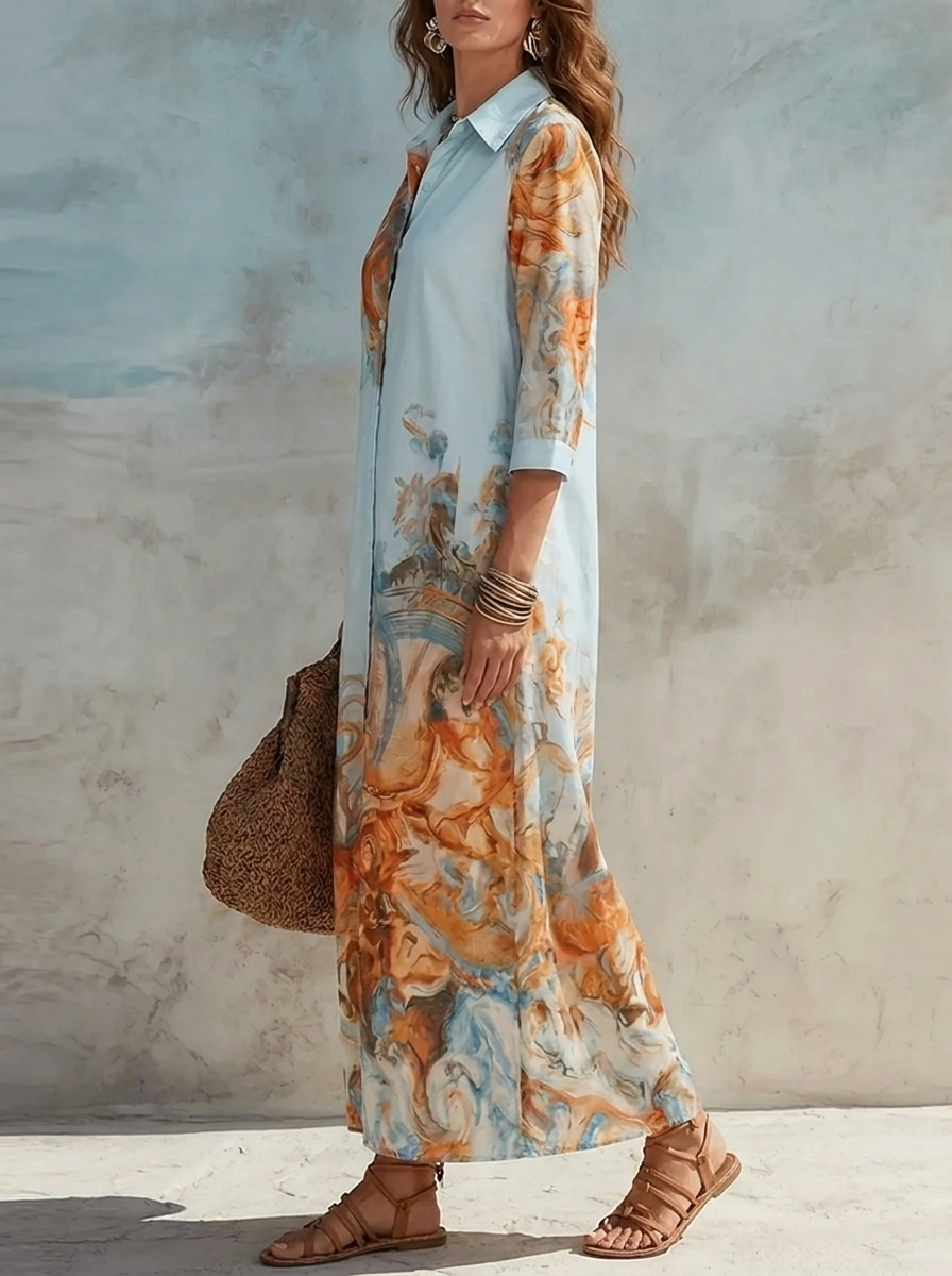 GLORIA | Chic paisley maxi dress