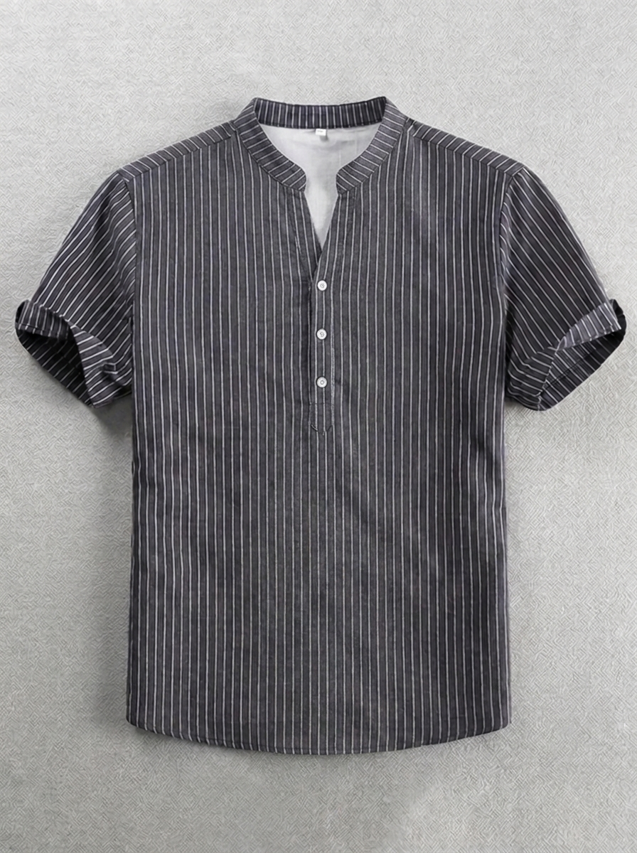 Michele | Men's short-sleeve shirt with button placket