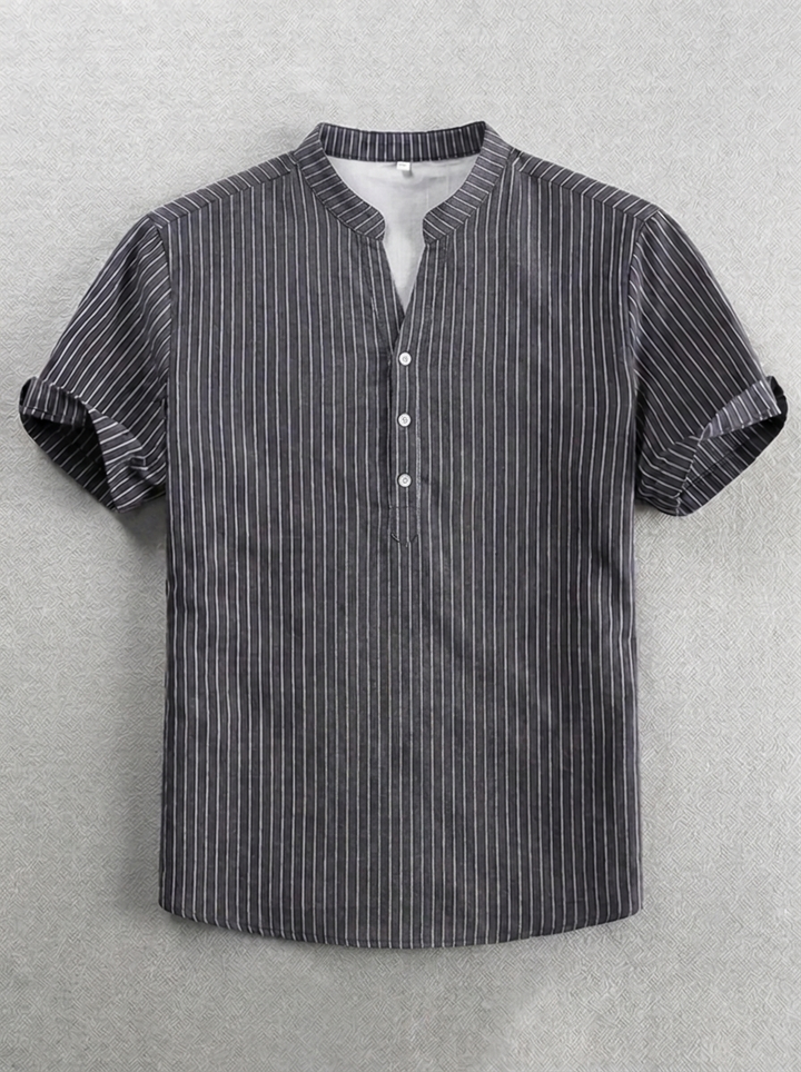Michele | Men's short-sleeve shirt with button placket
