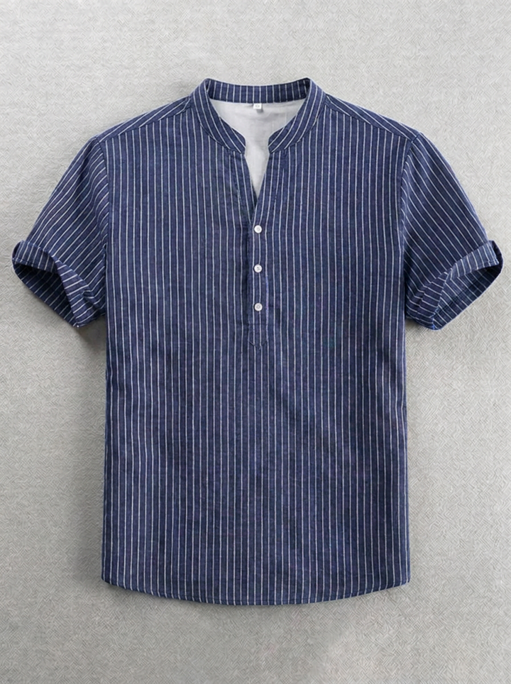 Michele | Men's short-sleeve shirt with button placket
