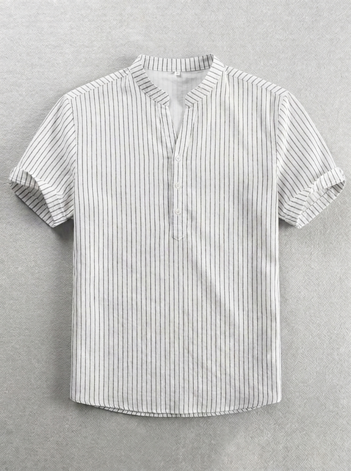 Michele | Men's short-sleeve shirt with button placket