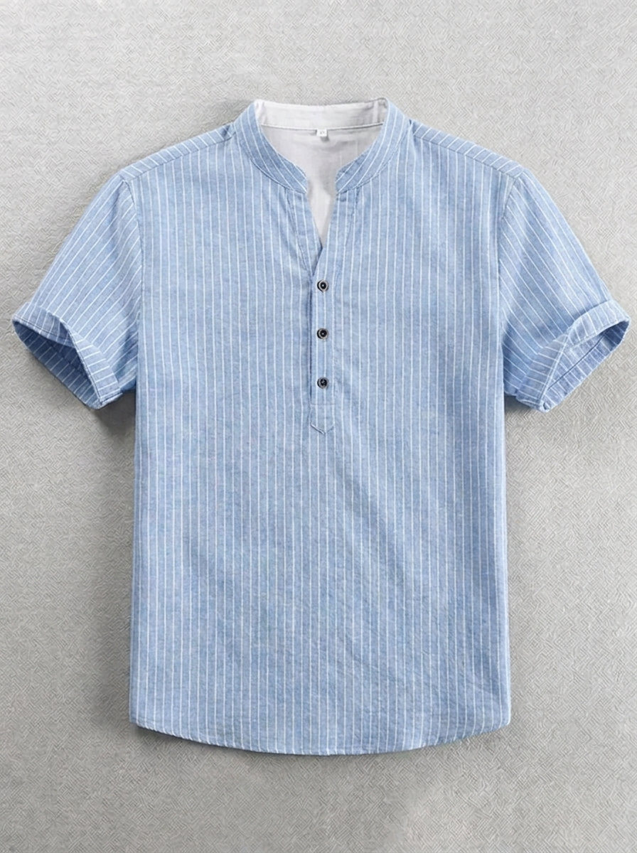Michele | Men's short-sleeve shirt with button placket
