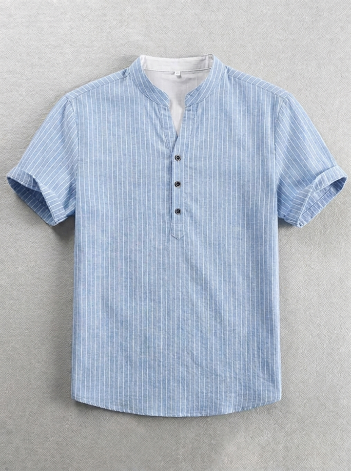 Michele | Men's short-sleeve shirt with button placket