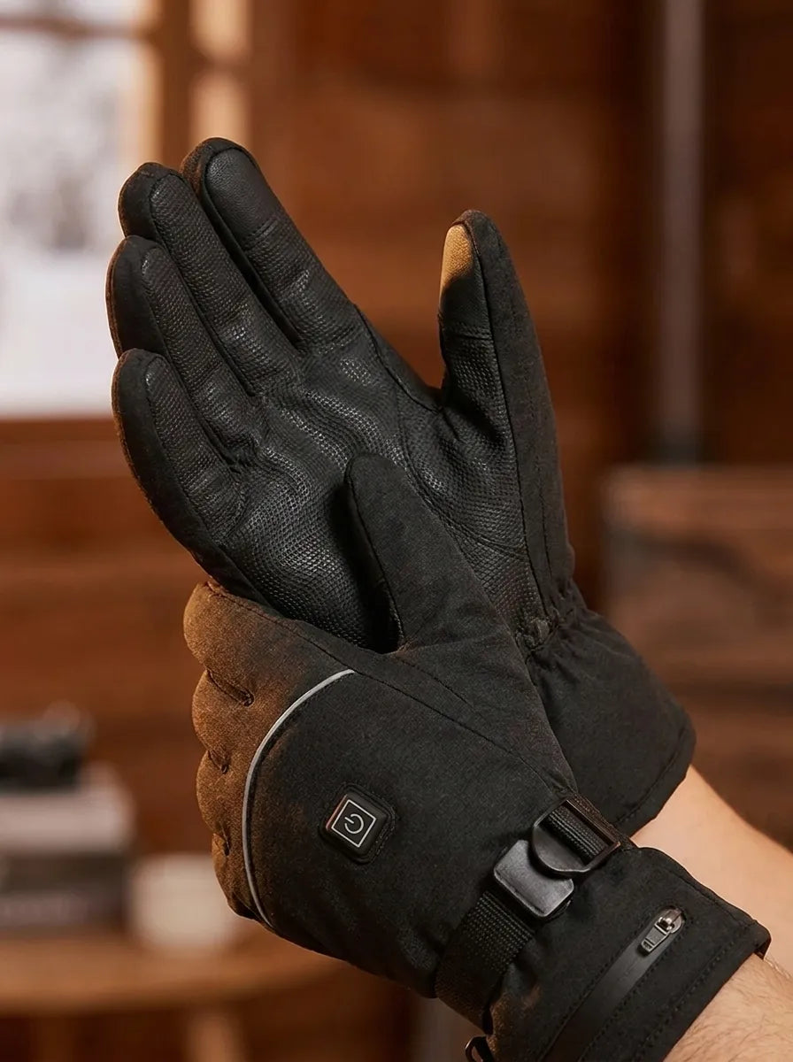 Waterproof electrically heated gloves with touchscreen sensors