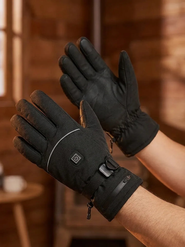 Waterproof electrically heated gloves with touchscreen sensors