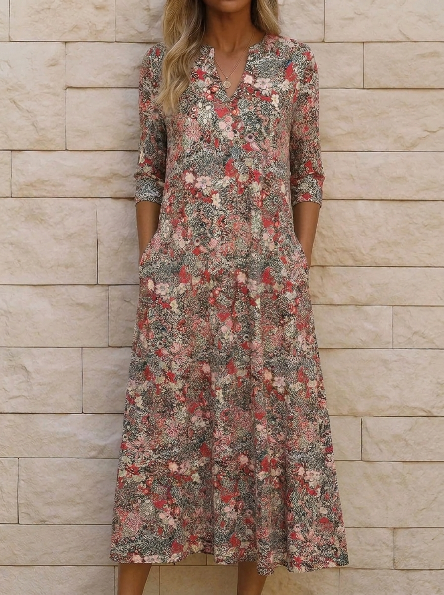 Olivia | Elegant V-Neck Dress