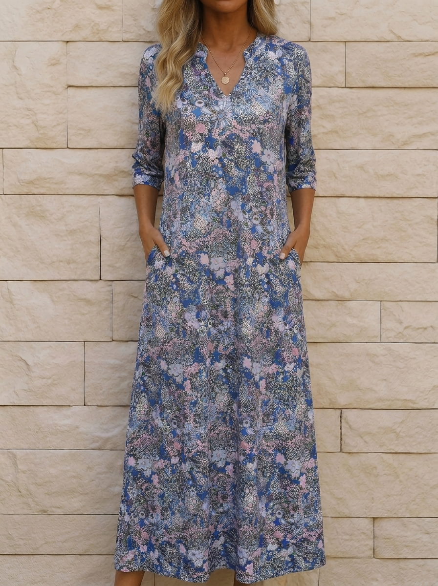 Olivia | Elegant V-Neck Dress