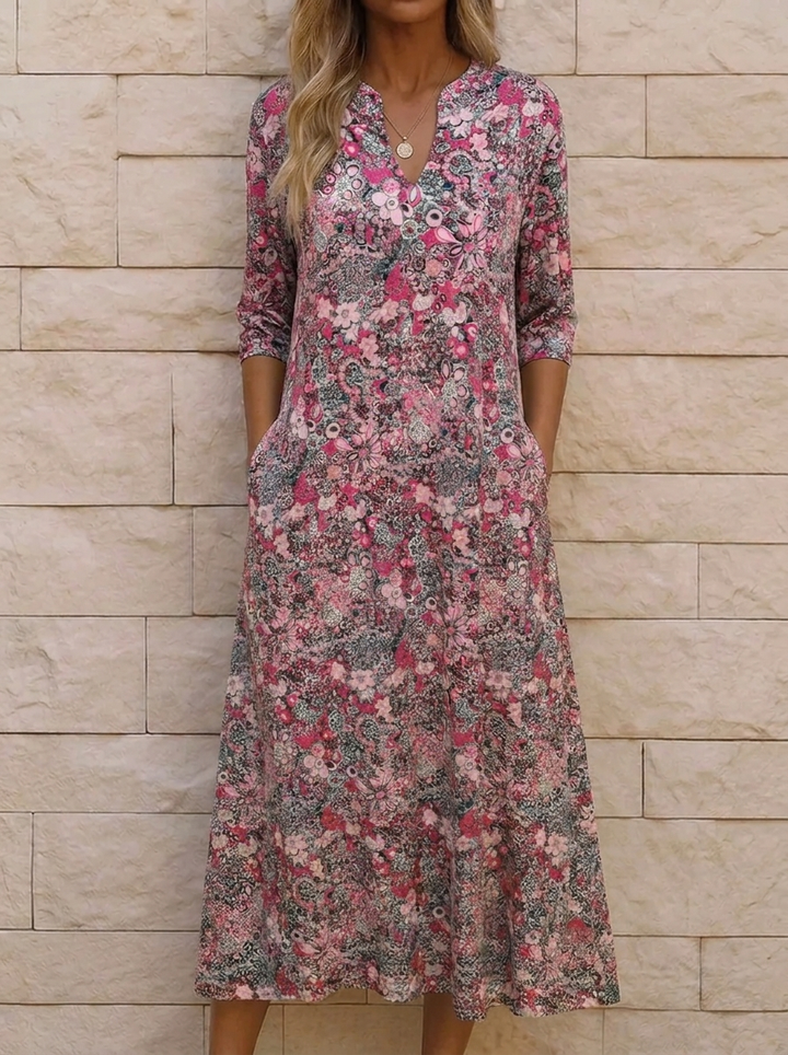Olivia | Elegant V-Neck Dress