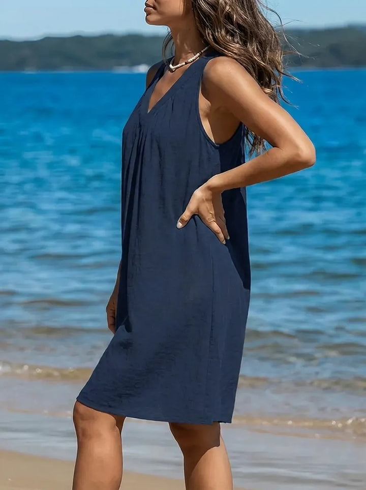 Heidi™ - Sleeveless plus-size draped dress