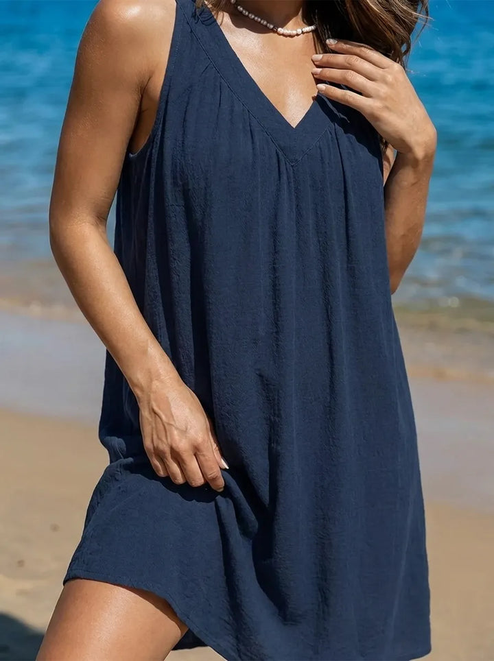 Heidi™ - Sleeveless plus-size draped dress