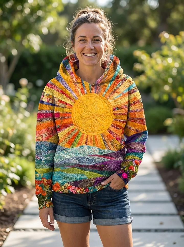 Clara - Colorful Sunrise Hoodie