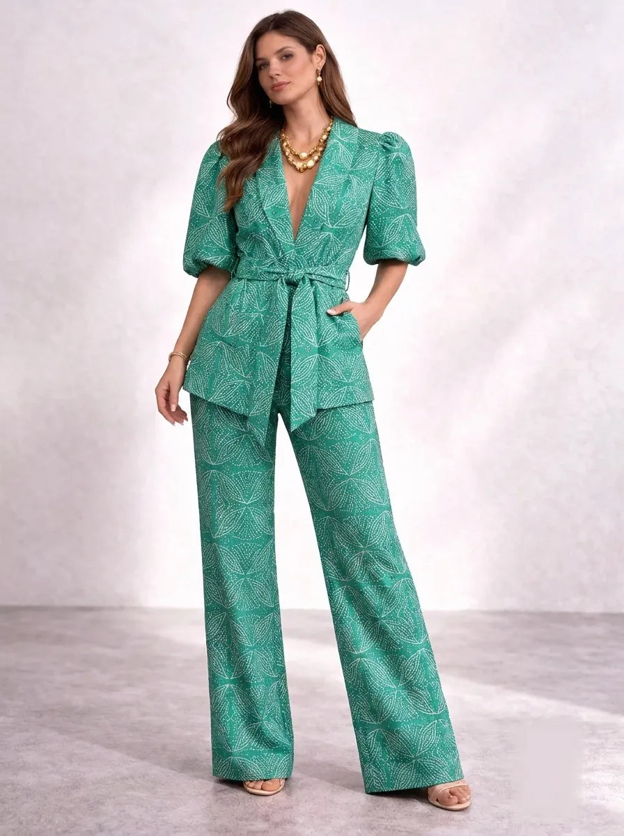 Women's Two-Piece Set with Tie Waist