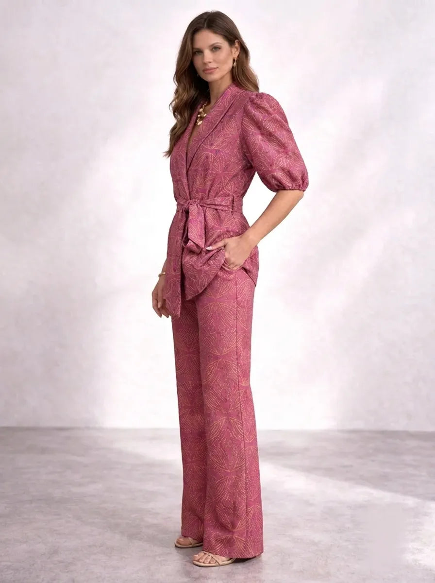 Women's Two-Piece Set with Tie Waist