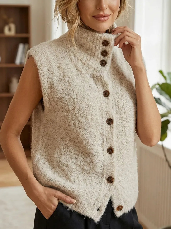 Ingrid™ - Elegant Sleeveless Cardigan