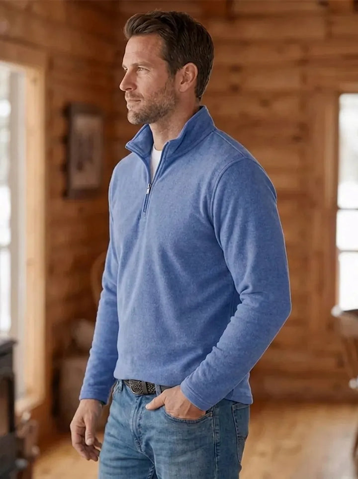 MARK | Fine-Knit Men's Sweater with Quarter-Zip
