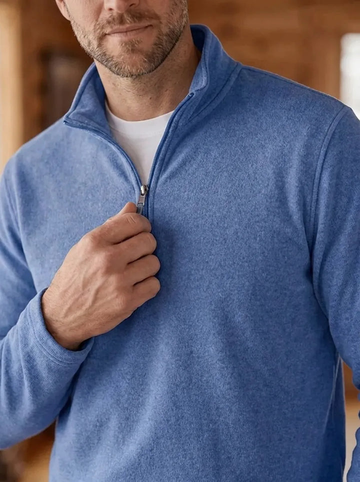 MARK | Fine-Knit Men's Sweater with Quarter-Zip