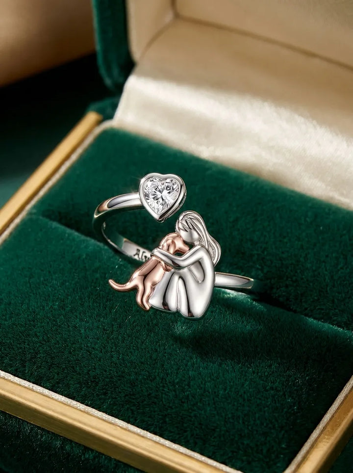 Anne™ - Ring with Dog Design (Pink)