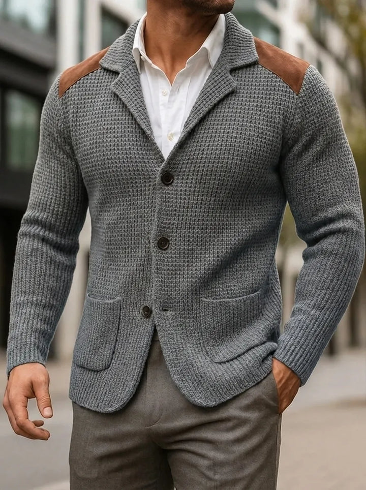 SILVORO | KNITTED-TEXTURE BLAZER