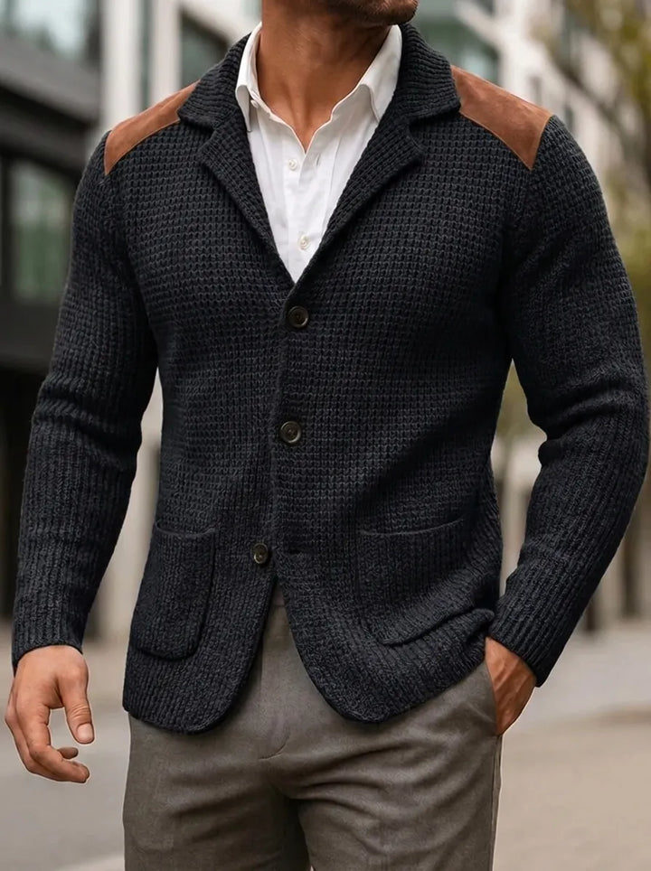 SILVORO | KNITTED-TEXTURE BLAZER