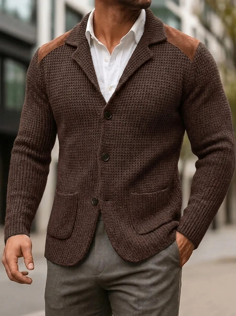 SILVORO | KNITTED-TEXTURE BLAZER