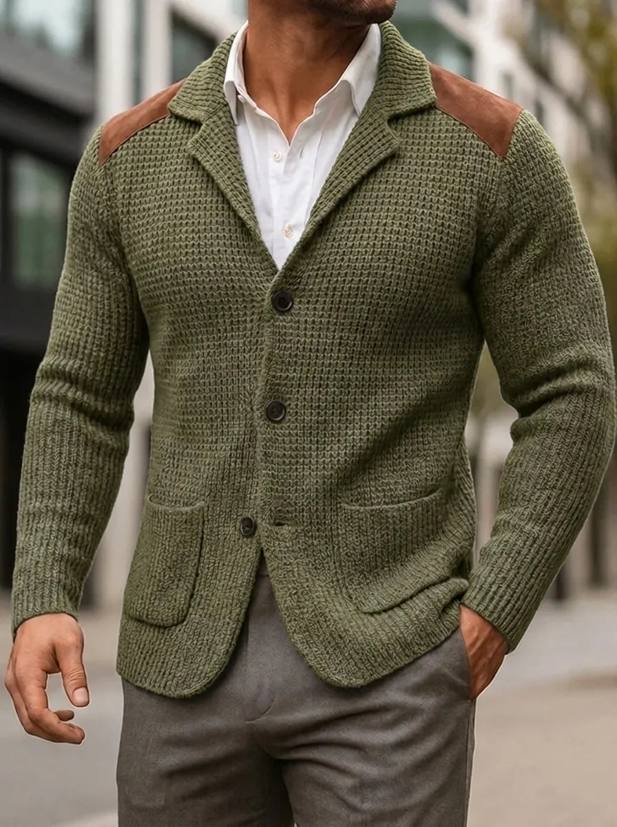 SILVORO | KNITTED-TEXTURE BLAZER