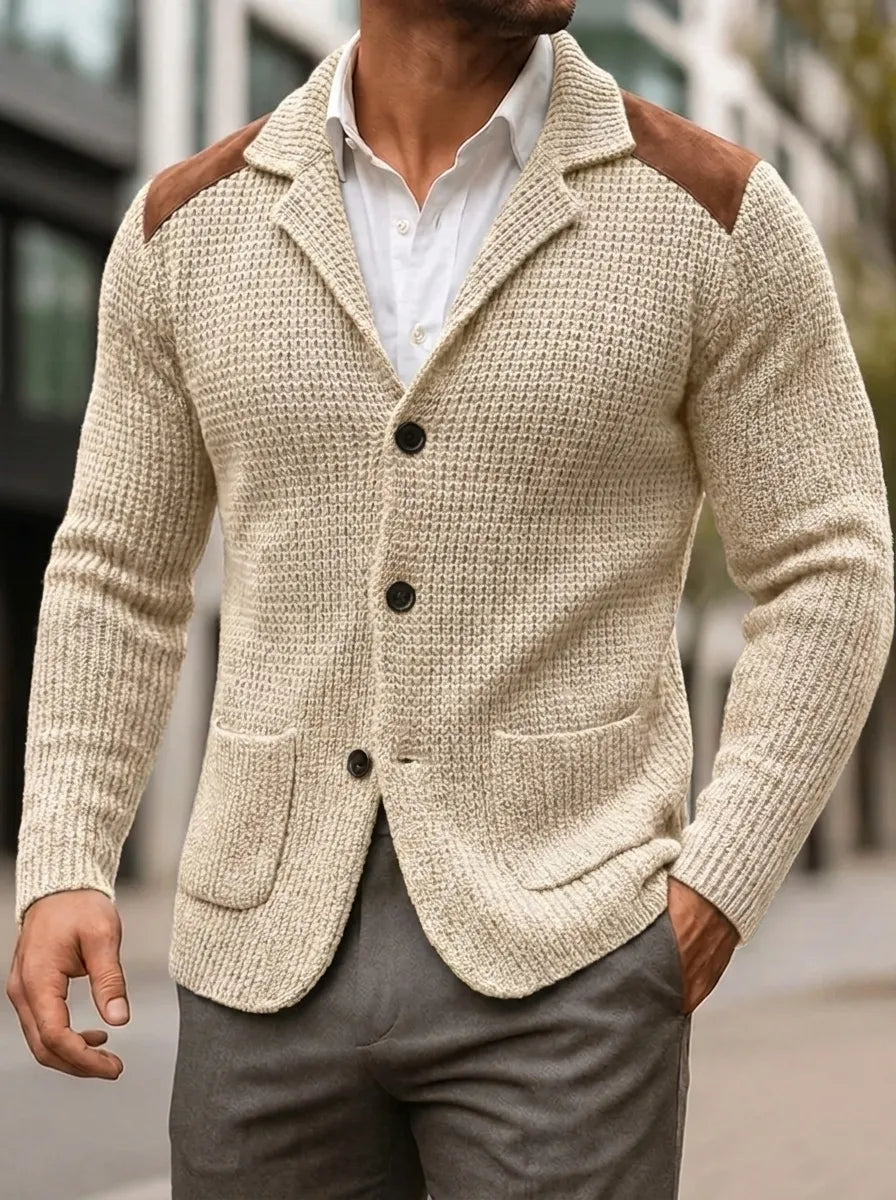 SILVORO | KNITTED-TEXTURE BLAZER