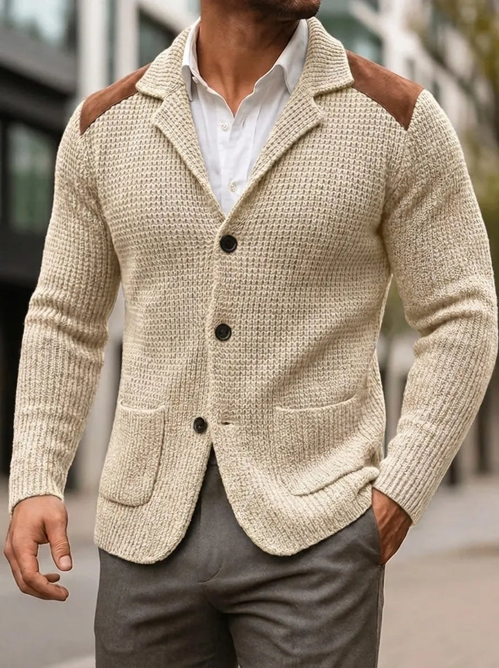 SILVORO | KNITTED-TEXTURE BLAZER