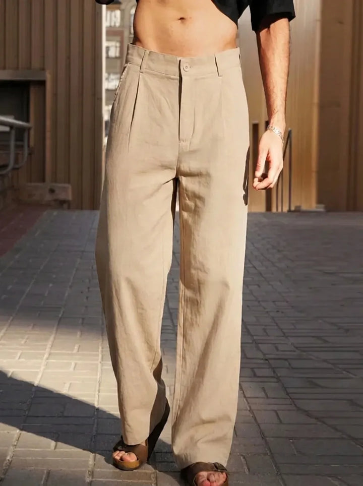Malik - Wide-Leg Linen Trousers