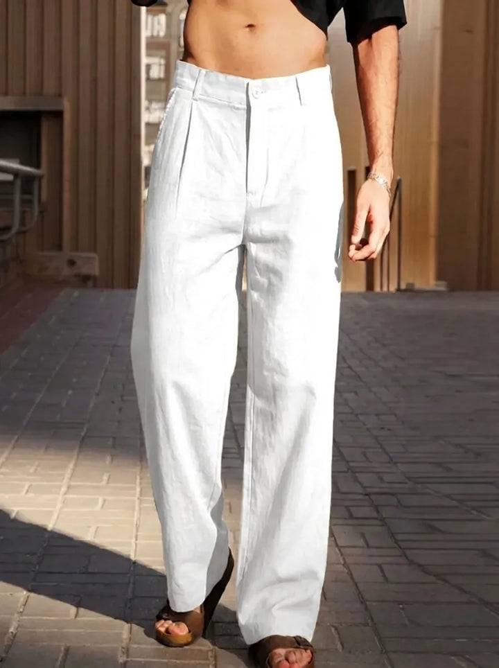 Malik - Wide-Leg Linen Trousers