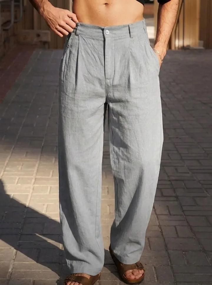 Malik - Wide-Leg Linen Trousers